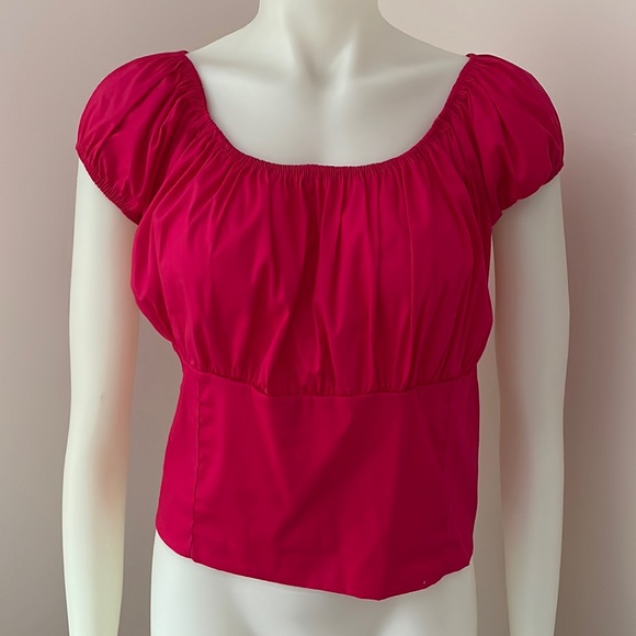 Pink Sara peasant top, XL - Picture 1 of 7